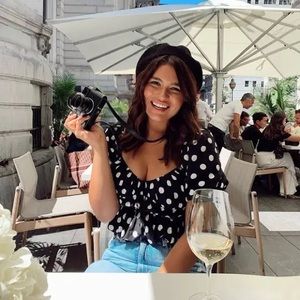 For Love & Lemons Mochi Top Black